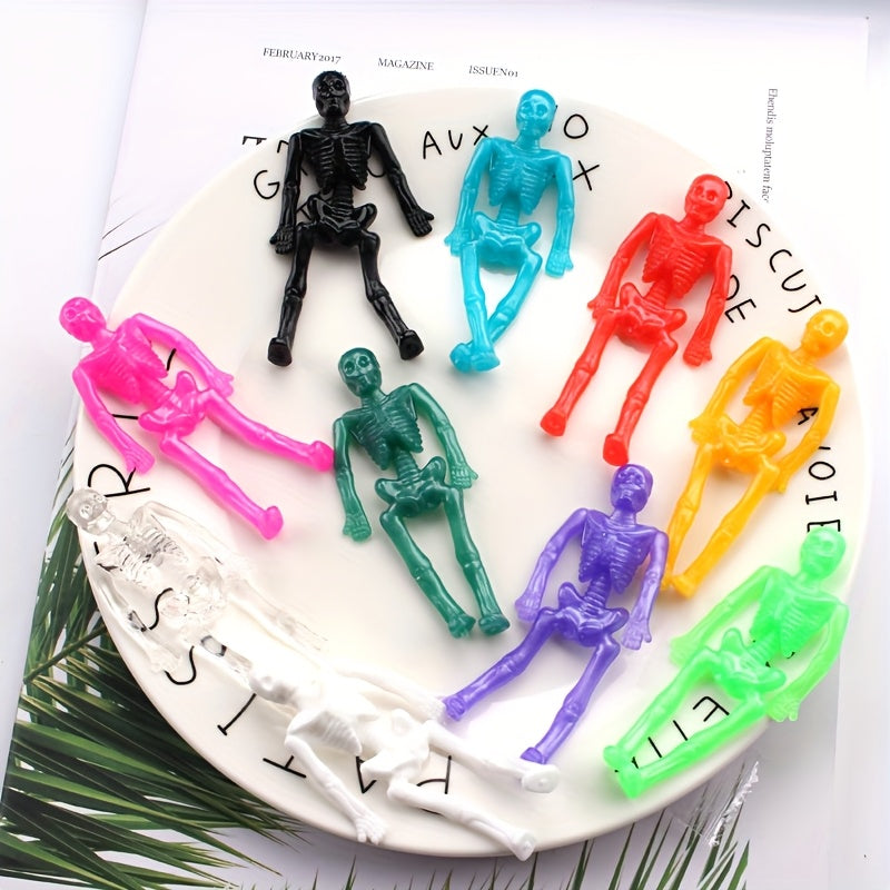 8pcs Halloween Stretchy Skeleton Toys for Party Favors