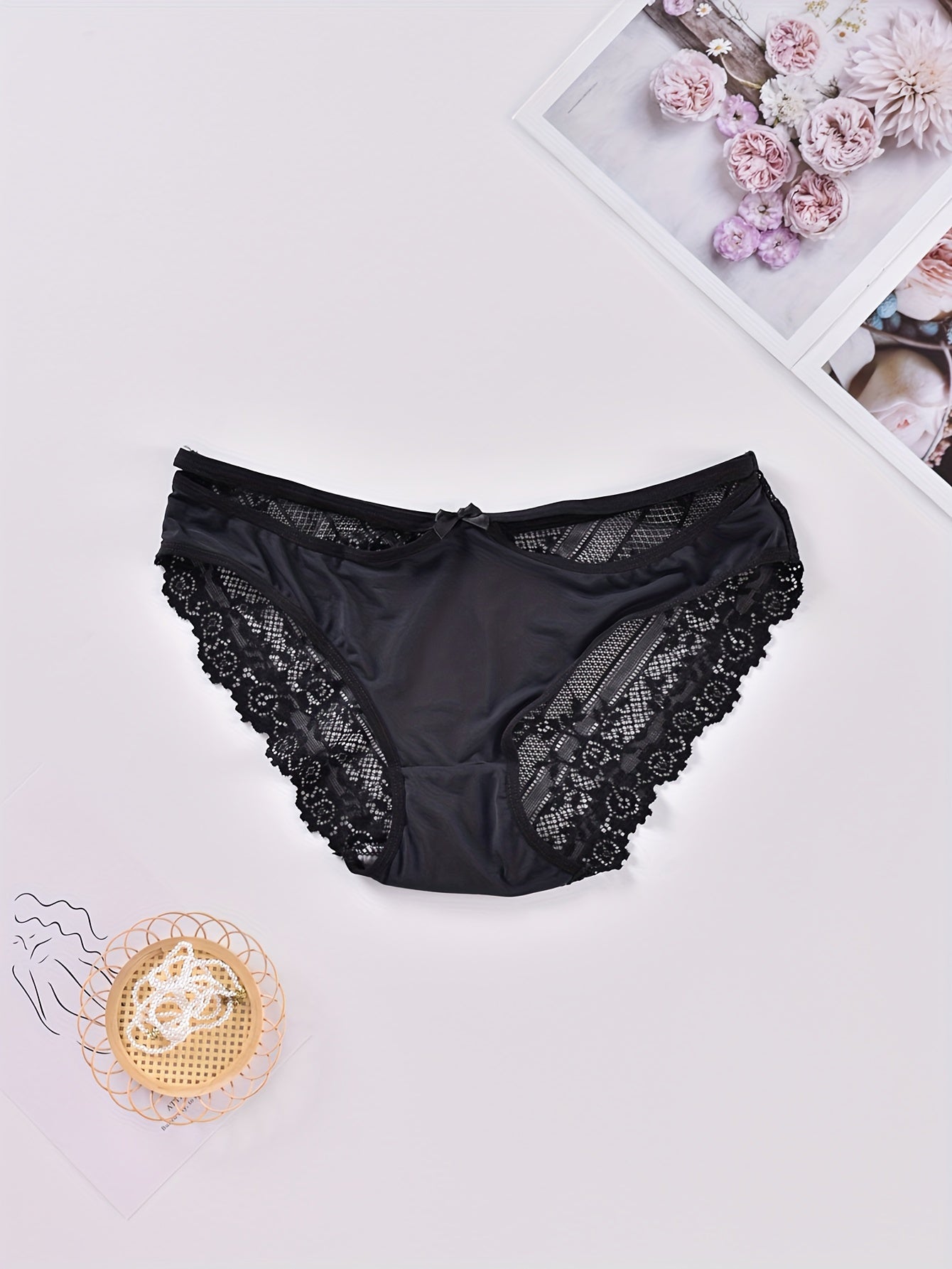 3 Pack Plus Size Sexy Panties Set Women's Plus Pin Dot Print Briefs