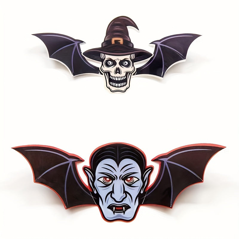 12pcs Halloween Bat Stickers 3D Horror Window Decoration Set