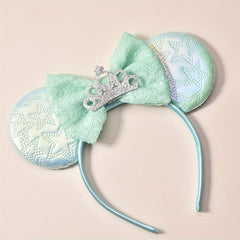 Girl's Candy Plus Ears Sequin Hair Hoop Sweet Princess Dress Up Headwear
