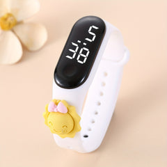Cartoon Sun Bow Decor LED Silicone Watch For Kids