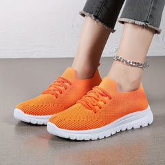 Women's Lightweight Mesh Sneakers Breathable Lace-up Running Shoes