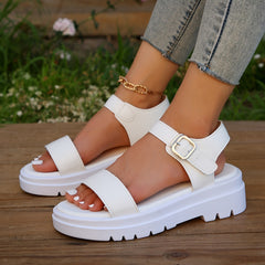 Women's Platform Sandals Ankle Strap Buckle Outdoor Sandals