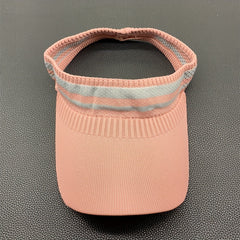 Women's Striped Sun Visor Hat for Tennis Golf Fishing