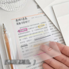 Waterproof Self Adhesive Sticky Note Pads 50pcs Translucent Sticky Note Paper