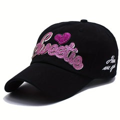 Sweetie Embroidered Bling Patch Baseball Cap Candy Sun Hat Y2K Dad Hats