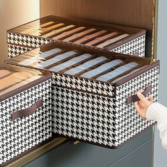 Houndstooth Storage Box Lightweight Dustproof Organizer