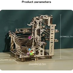 DIY 3D Jigsaw Puzzle Wooden Bead Roller Coaster Gift