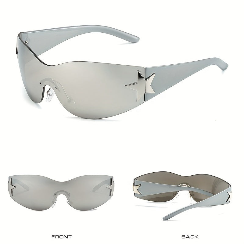One piece Sunglasses Pentagram UV Protection Sunglasses