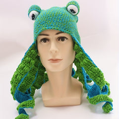 Funny Octopus Christmas Hat Knitted Winter Beanie Gift
