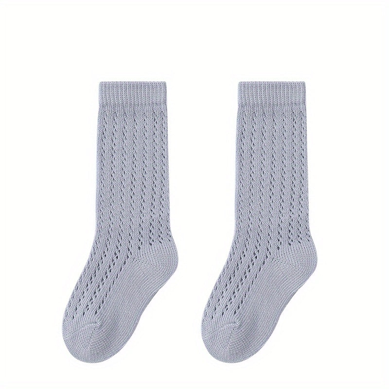 Baby Mesh Knee High Socks Breathable Bow Socks for Girls