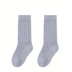 Baby Mesh Knee High Socks Breathable Bow Socks for Girls
