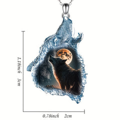 Gothic Chain Animal Wolf Head Pendant Necklace Hip Hop Style Necklace