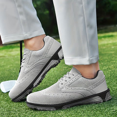 Men's Detachable 9 Spikes Golf Shoes Lace Up Sneakers