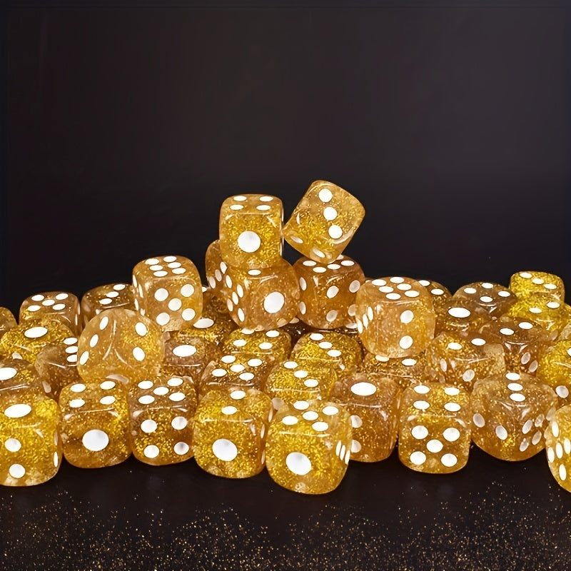 12pcs Set 16mm Transparent Crystal Dice for Party Family Games