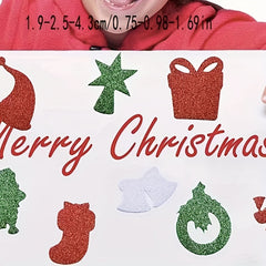 DIY Christmas Stickers 32 Shapes Self Adhesive Children Party Stickers