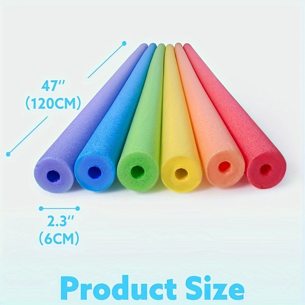 3pcs Vibrant Foam Pool Noodles Lightweight Durable PVC Swimming Accessories