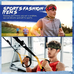 Unisex Sports Headband Sweat Wicking Stretchy Non Slip Hairband