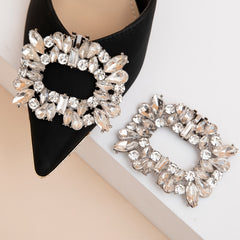 Square Rhinestones Shoe Buckles - Wedding High Heel Decoration
