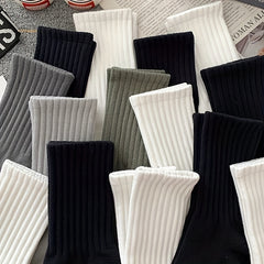 Men's Sports Socks 5 Pairs Mid calf Basketball Outdoor Activities All Seasons