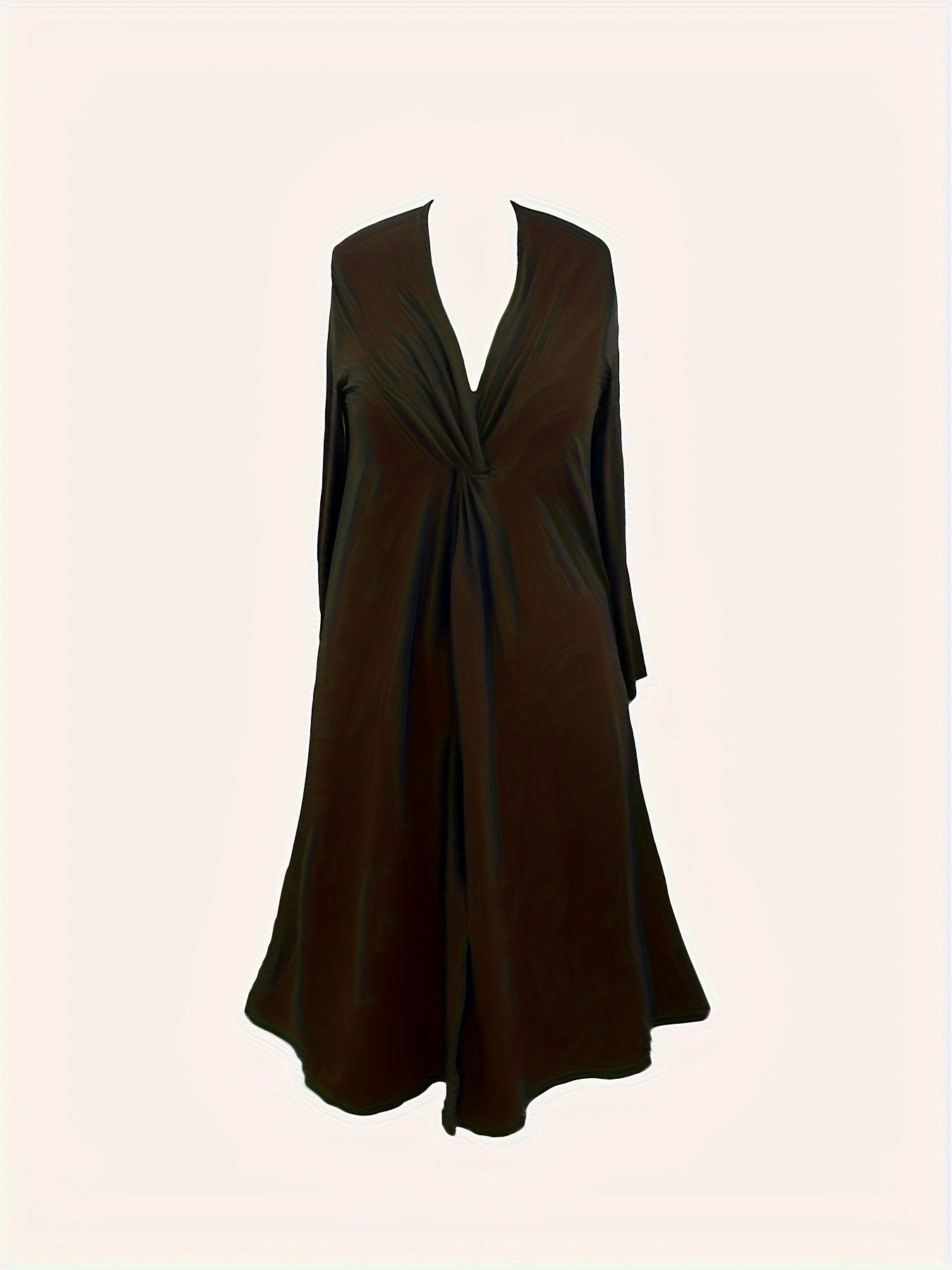 Women's Plus Size Solid Twist Front Tunic Top & Pants Set