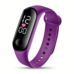 Heart Outdoor Sports Waterproof Watch with LED Screen & Light