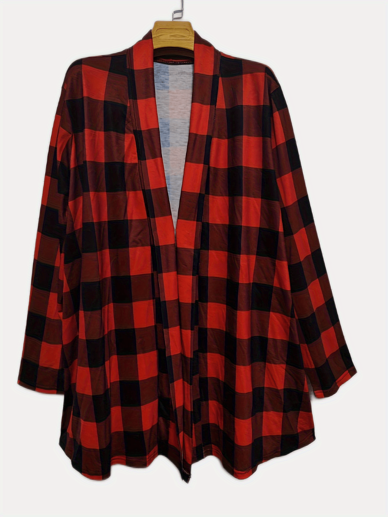 Plus Size Christmas Casual Cardigan Women's Plus Slogan & Snowflake Print