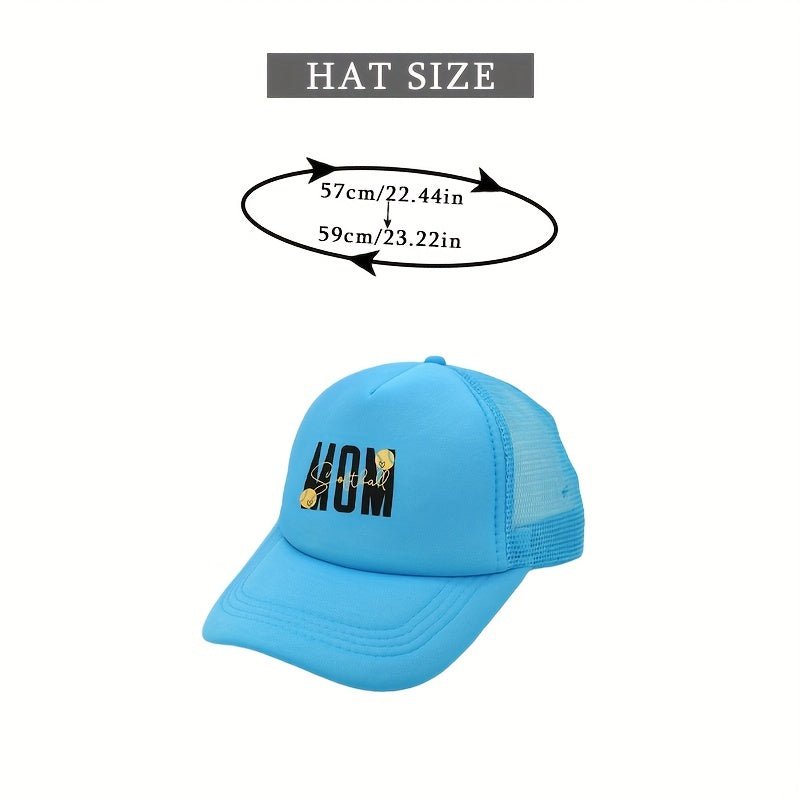 Softball Mom Trucker Hat Baseball Cap Mesh Dad Hats For Women