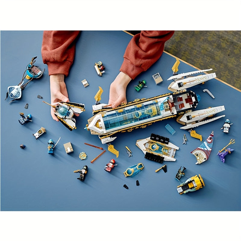Underwater Adventure Building Block Toy with Mini Submarines & 10 Dolls
