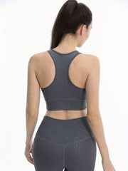 Leopard Print Shockproof Sports Bra for Women