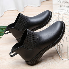 Women's Waterproof Ankle Rain Boots Non Slip Outdoor Footwear