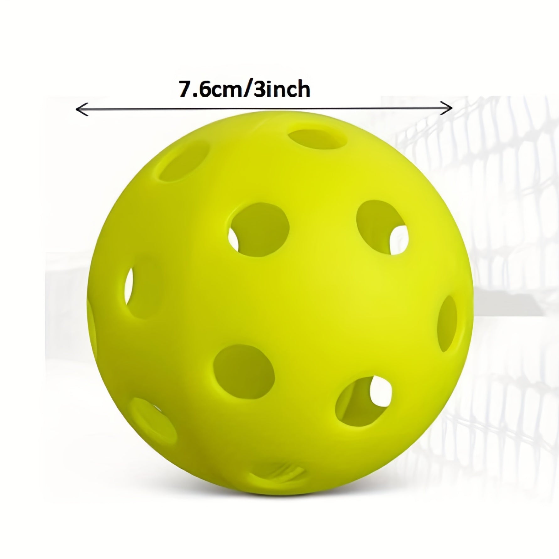 6pcs High Visibility Outdoor Pickleballs for Indoor & Outdoor Play