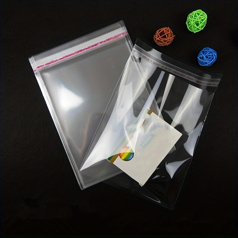 100 Pcs Transparent Self Adhesive Seal Pouch Plastic Opp Bag