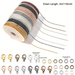Jewelry Chain Making Kit - Cross Chain, Lobster Clasps, Jump Rings