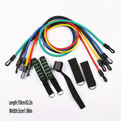 11pcs Yoga Resistance Bands Home Gym Training Equipment