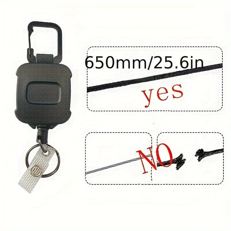 High Elasticity Telescopic Keychain Buckle With Steel Wire Rope