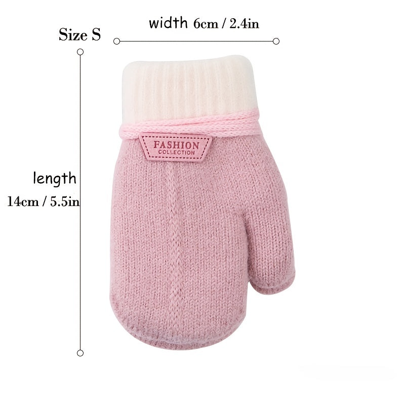 Kids Winter Warm Gloves - Solid Thickened Gloves