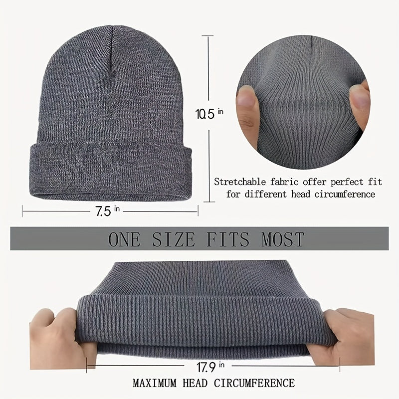 Beanie Hat Unisex Knitted Winter Soft Ski Hat