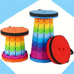Adjustable Rainbow Camping Stool Ultralight Portable Fishing Chair