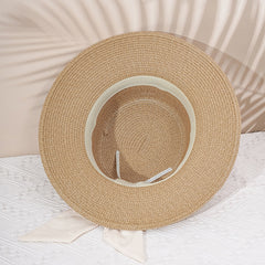 Bow Decor Women's Straw Hat For Ladies Christmas Gift For Her