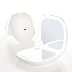 LED Compact Mirror 1x & 5x Magnification Touch Control Portable Mini Pocket