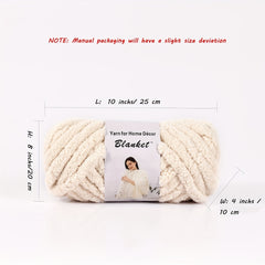 Chunky Chenille Yarn for Arm Knitting - DIY Home Decor - 250g