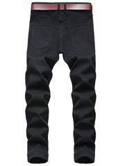 Mens Slim Fit Straight Leg Denim Pants