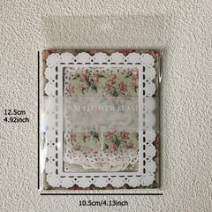 20pcs Retro Flower Lace Frame Decor Flower Material Paper Scrapbooking DIY