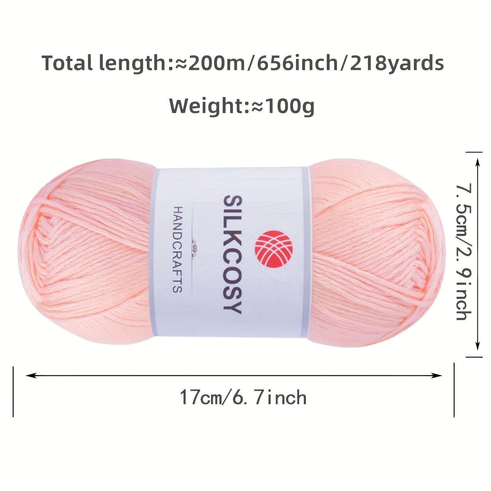 Crochet Yarn 2mm Medium Thick 8 Layer Warm Yarn 100g 656 Feet 200 Meters