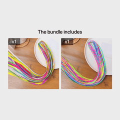 30pcs Colorful Hair Rope for Girls Party Performance