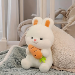 Cute Rabbit Plush Toy with Carrot Soft Stuffed Animal