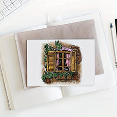 Spring Leaves Wood Window Clear Stamp for Card Making