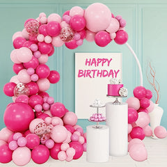 Hot Pink Balloon Garland Arch Kit for Princess Baby Shower Wedding Birthday