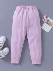Girls' Spliced Casual Trousers - Stylish and comfortable slim fit pants